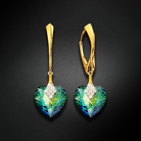 Серебряные серьги "Mīļais Valentīns (Vitrail Medium)" с кристаллами Swarovski™